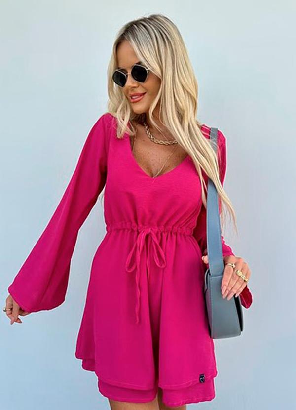 Amo Brand - Vestido Gaby Manga Longa Framboesa 6