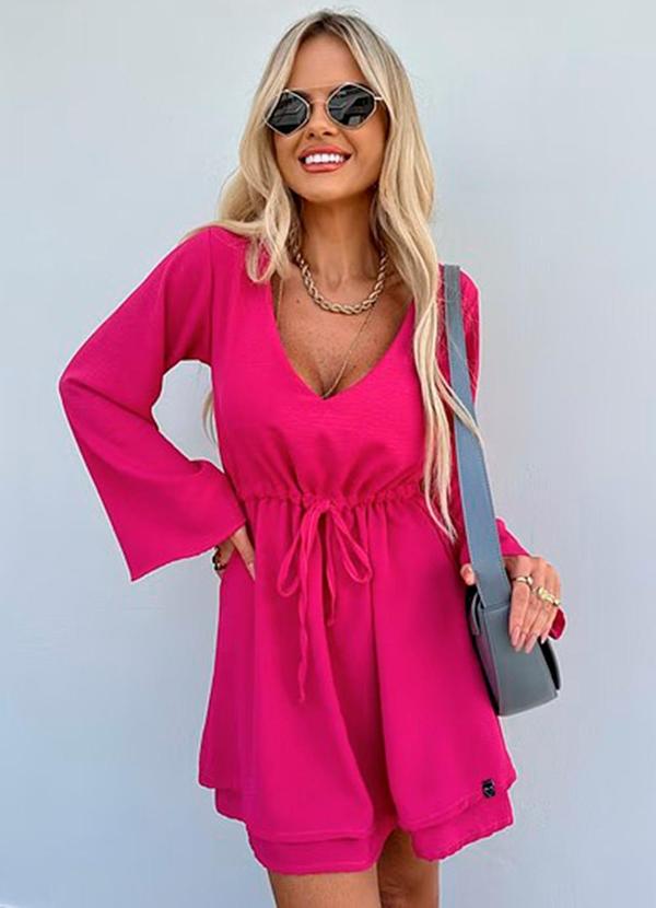 Amo Brand - Vestido Gaby Manga Longa Framboesa 7