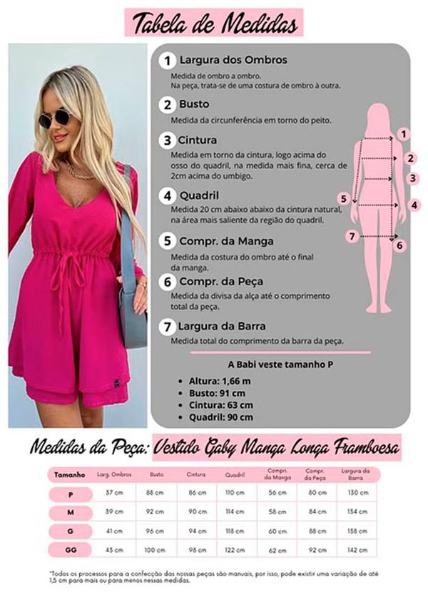 Amo Brand - Vestido Gaby Manga Longa Framboesa 8