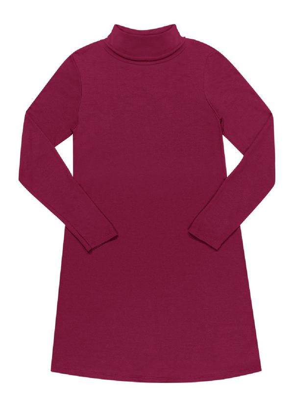 Rezzato - Vestido Gola Alta Curto Feminino Roxo