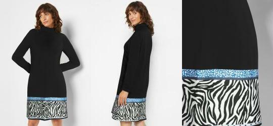 Vestido Gola Alta Preto