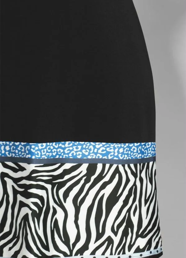 bonprix - Vestido Gola Alta Preto