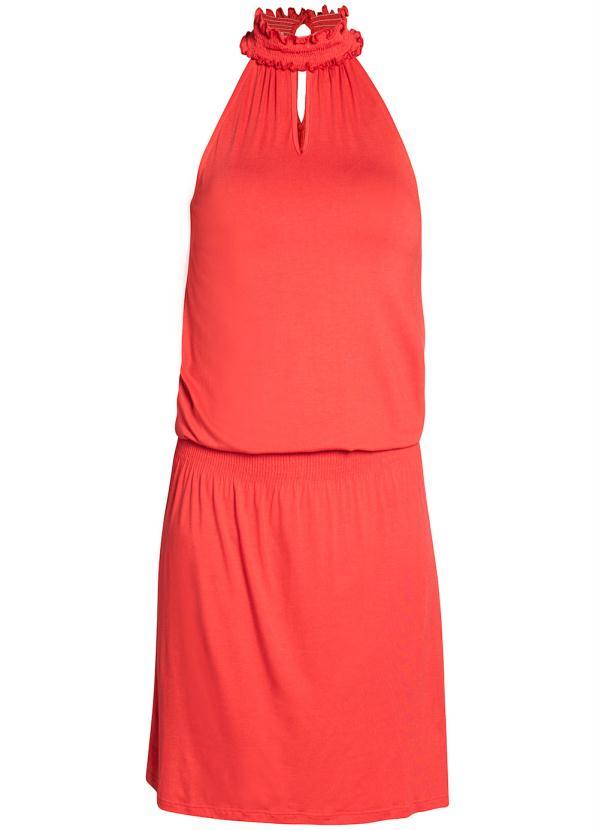 Outlet - Vestido Gola Alta Vermelho 14