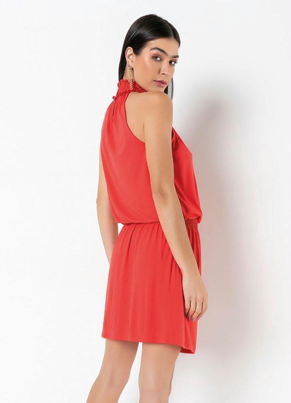 Outlet - Vestido Gola Alta Vermelho 2