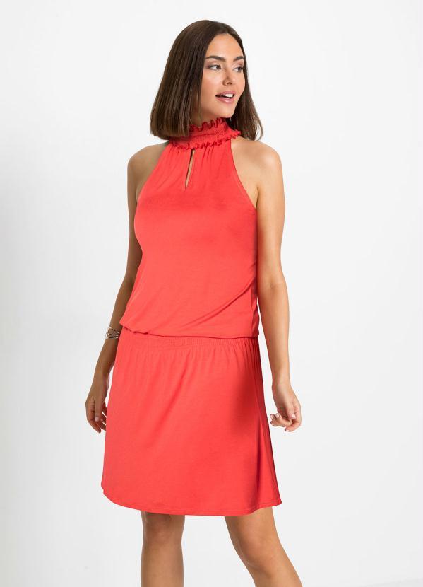 Outlet - Vestido Gola Alta Vermelho 3