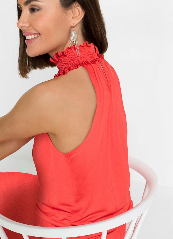 Outlet - Vestido Gola Alta Vermelho 6