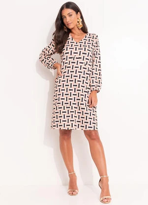 Quintess - Vestido Gravataria em Malha Fria - QUINTESS