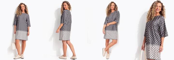Vestido Gravataria Marrom em Malha Fria