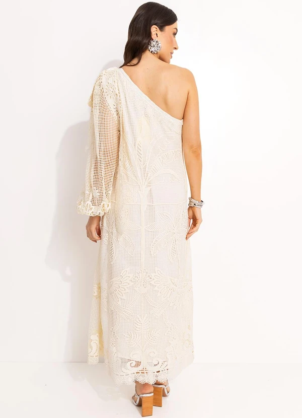 Farm - Vestido Guipure Coqueiro Bege 2