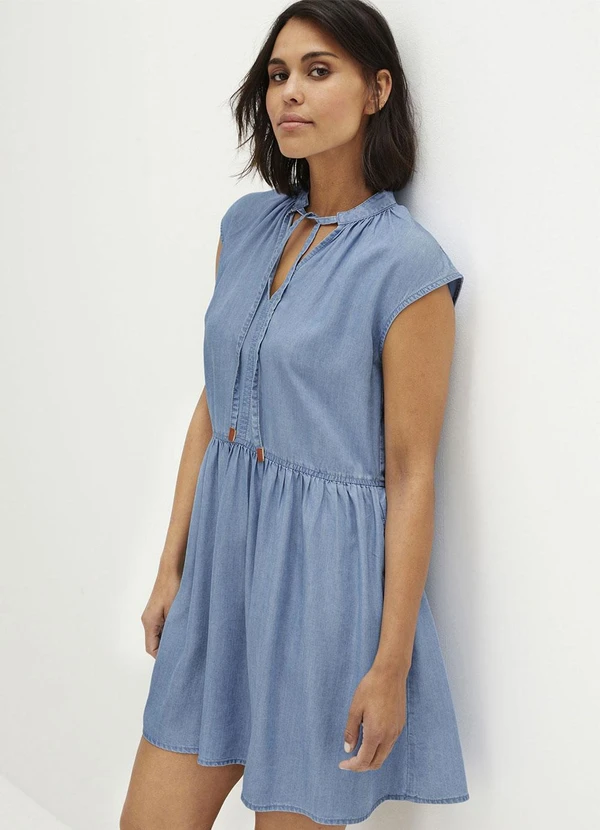 bonprix - Vestido Jeans Claro em Jeans de Algodão