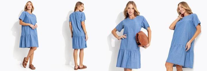 Vestido Azul Claro em Jeans