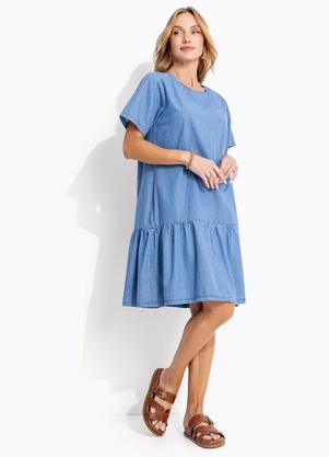 Vestido (Jeans Claro) em Jeans