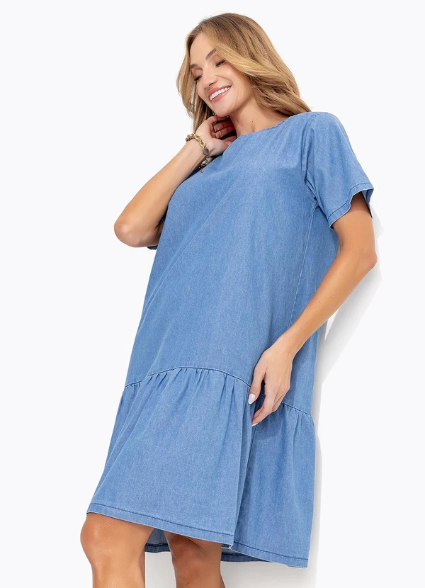 Quintess - Vestido Azul Claro em Jeans 4