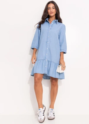 Quintess - Vestido Jeans Claro em - QUINTESS