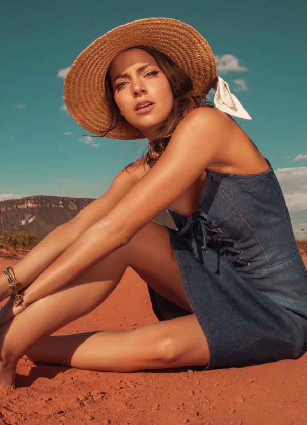 Quintess - Vestido Jeans Escuro com Corselet Frontal 5