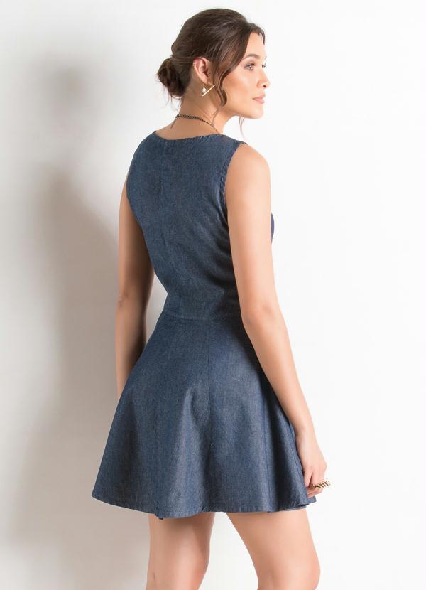 Quintess - Vestido Jeans Evasê 3