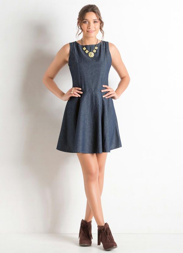 Quintess - Vestido Jeans Evasê 4