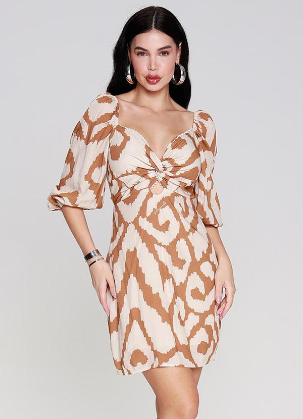 Gatabakana - Vestido Justo com Pompom Dourado