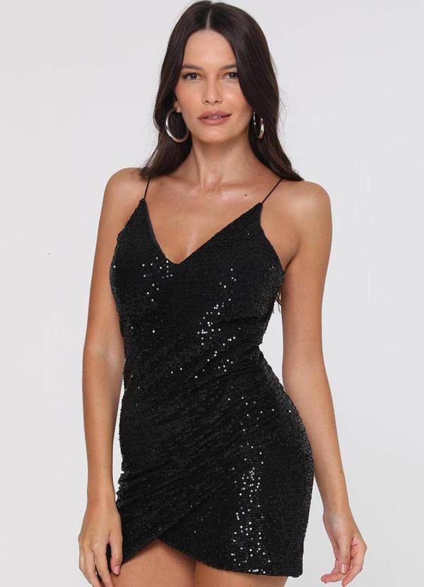 Gatabakana - Vestido Justo Sexy Glam Preto