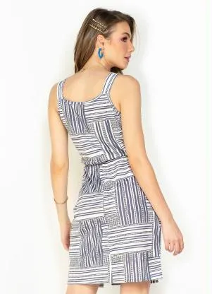 Moda Pop - Vestido Linhas de Alças com Fenda - MODA POP