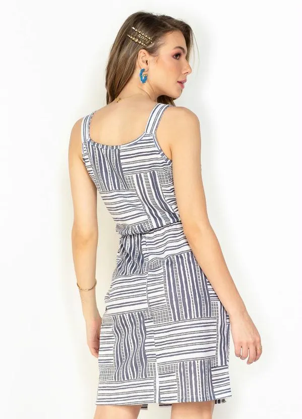 Moda Pop - Vestido Linhas de Alças com Fenda 2