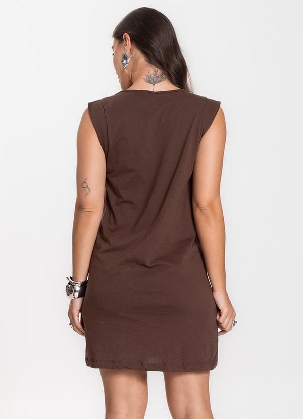 Select - Vestido Liso Feminino Marrom 2