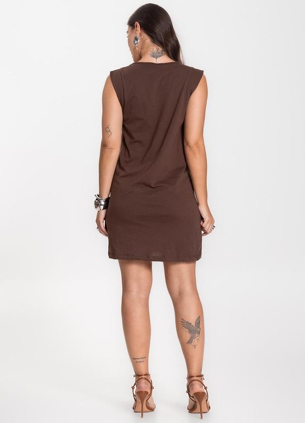 Select - Vestido Liso Feminino Marrom 4