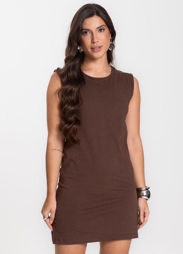 Select - Vestido Liso Feminino Marrom 5