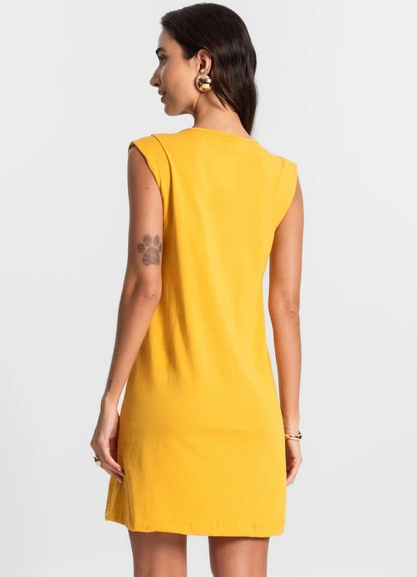 Select - Vestido Liso Feminino Amarelo 2
