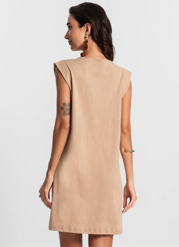 Select - Vestido Liso Feminino Select Marrom 2