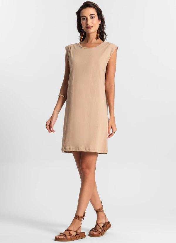 Select - Vestido Liso Feminino Select Marrom 3