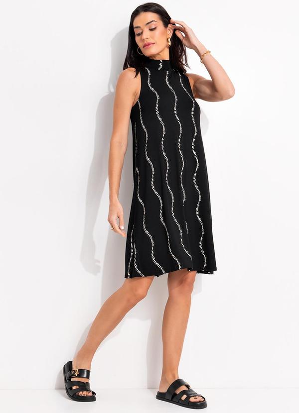 Vestido (Listra Renovada) em Malha de Viscose