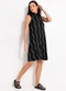 Quintess - Vestido Listra Renovada em Malha de Viscose - variação: Listra Renovada