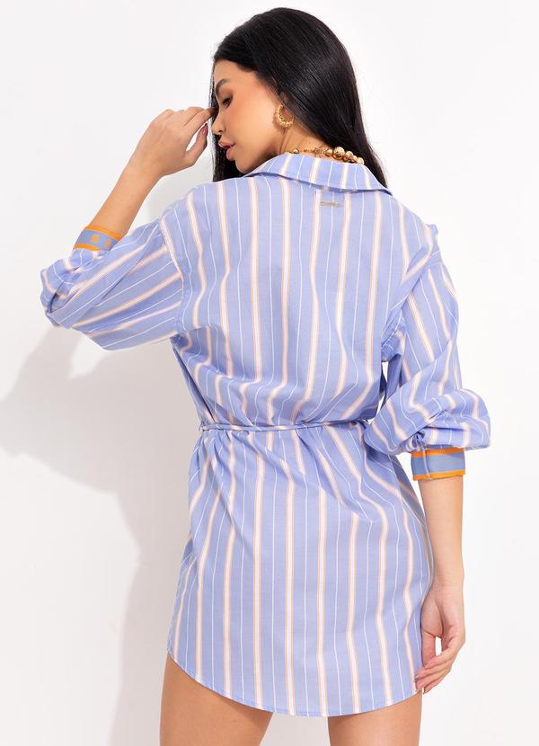 Forum - Vestido Listrado Azul 2