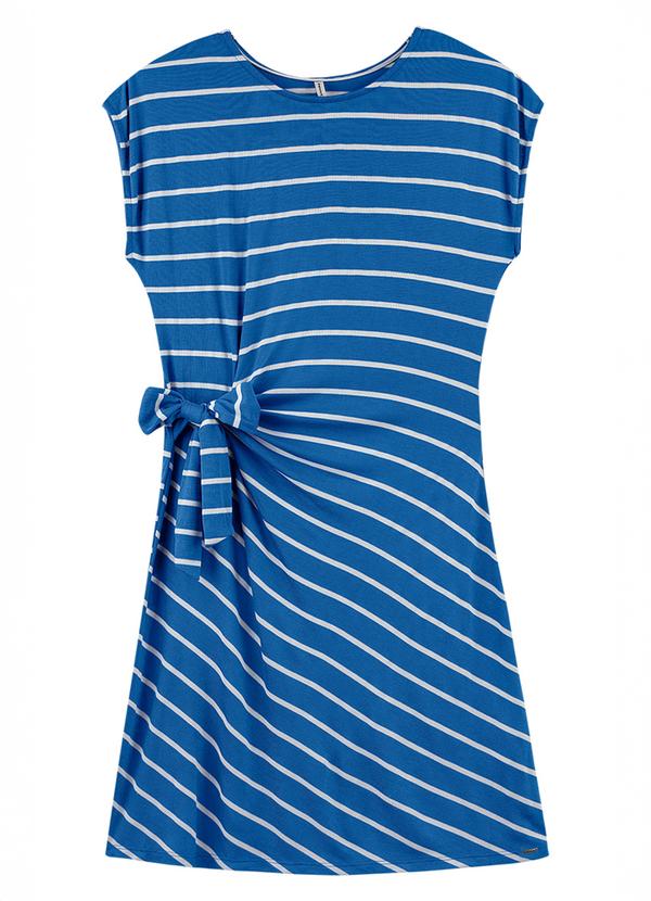 Rezzato - Vestido Listrado com Amarração Adulto Verde 3