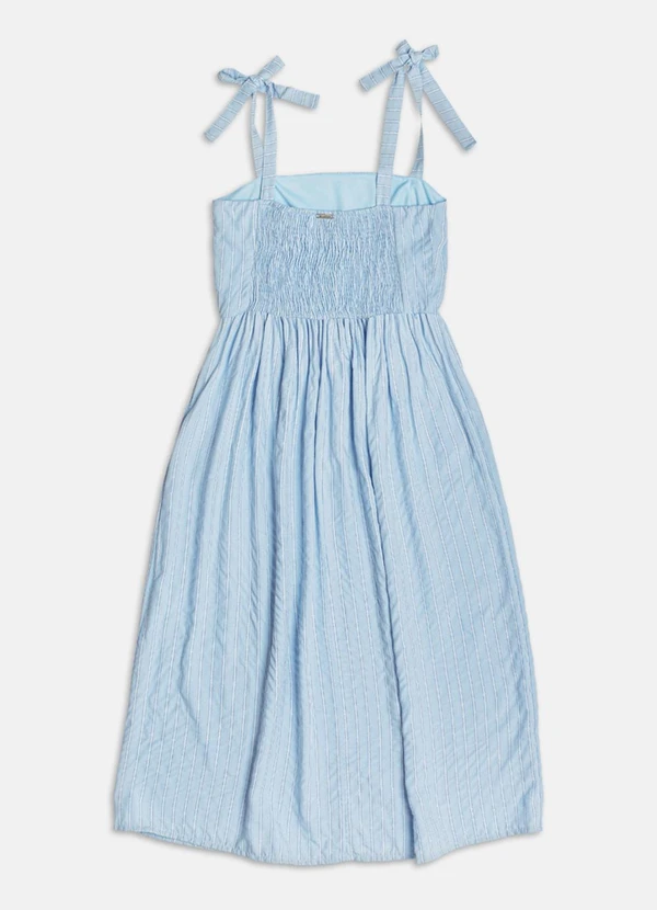 Authoria - Vestido Listrado com Amarração  Azul 2