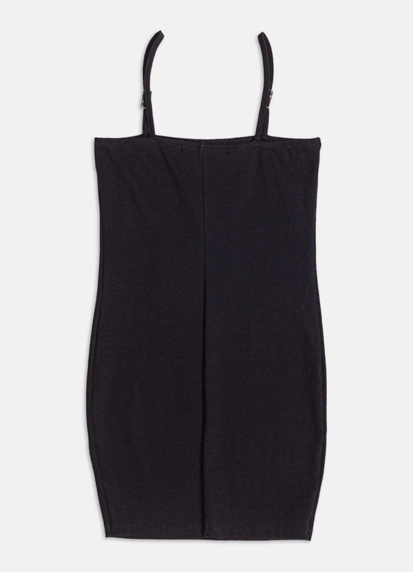 Authoria - Vestido Listrado com Strass  Preto 2