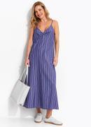 Vestido Listrado Marinho em