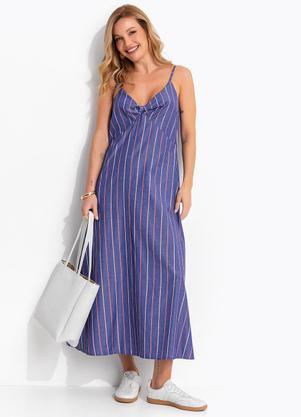 Vestido (Listrado Marinho) em