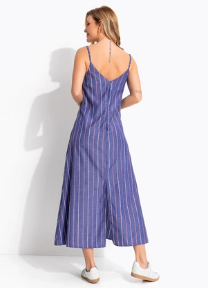 Quintess - Vestido Listrado Marinho em - QUINTESS