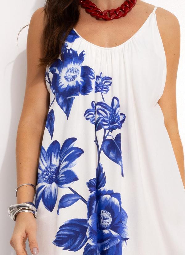 Farm - Vestido Longo em Viscose Off White 7