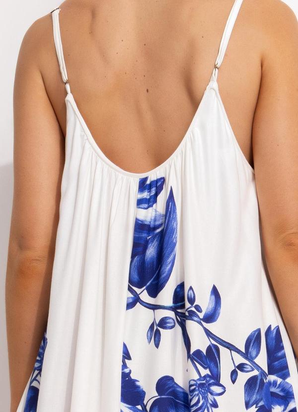 Farm - Vestido Longo em Viscose Off White 8