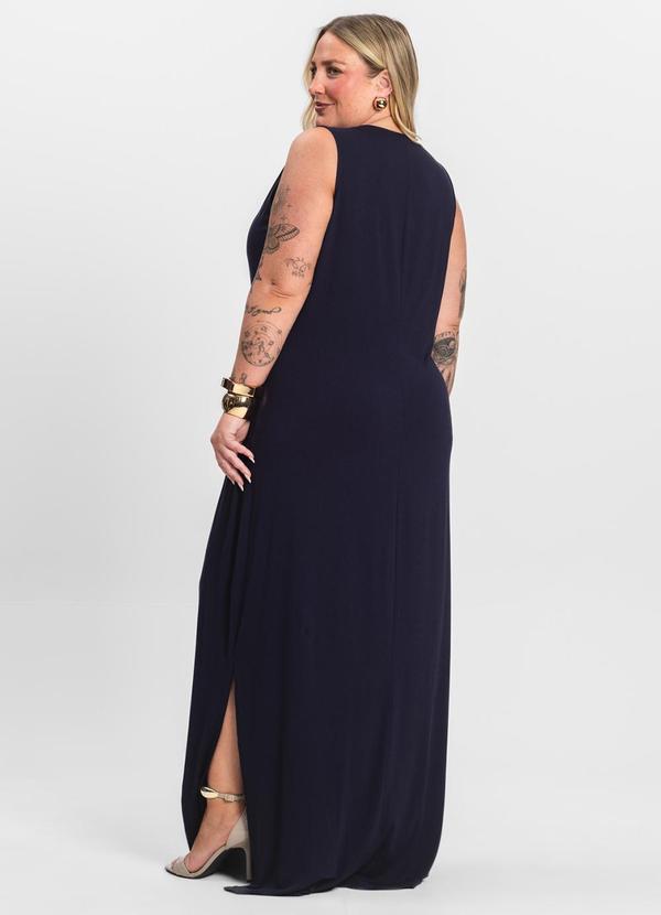 Select - Vestido Longo Plus Size Azul 2