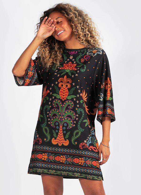 Farm - Vestido Malha Beleza Tropical Estampado