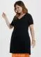 Lunender Mais Mulher - Vestido Plus Size Curto Canelado Básico Vermelho - variação: Preto