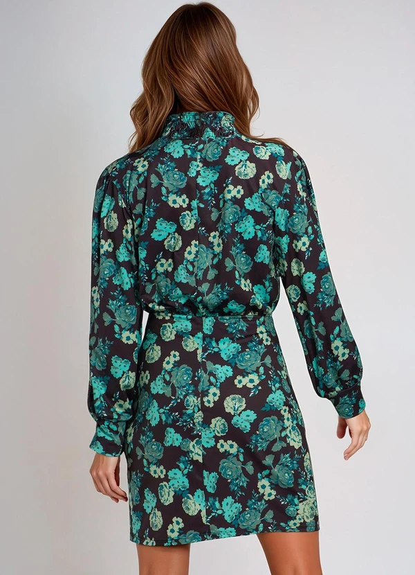 bonprix - Vestido Manga Longa Floral Dark 2