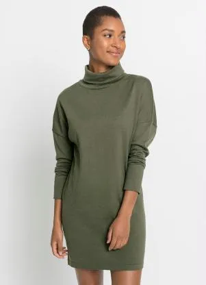 bonprix - Vestido Manga Longa Verde - BONPRIX