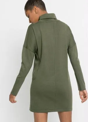 bonprix - Vestido Manga Longa Verde - BONPRIX