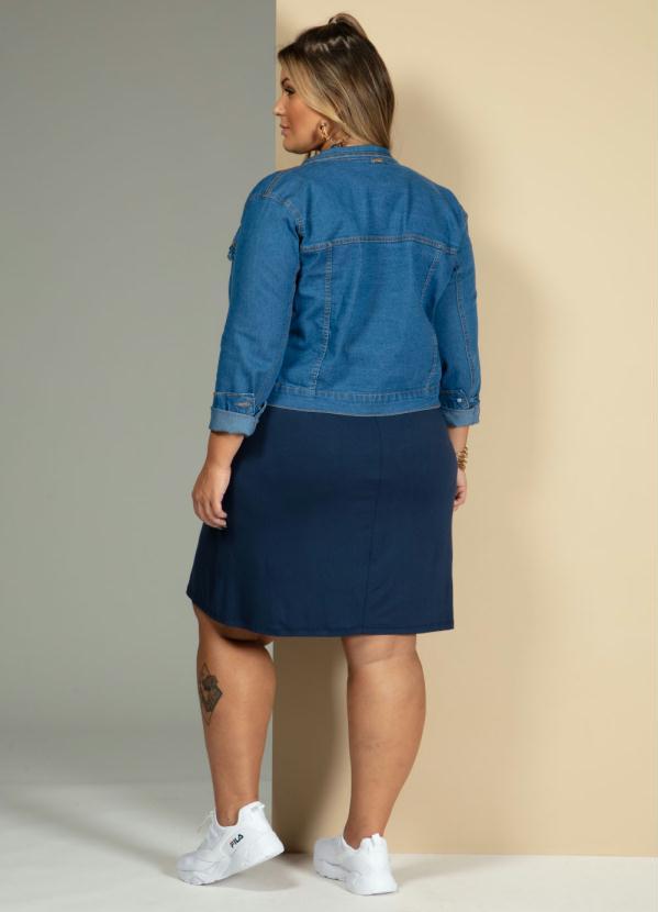 Quintess - Vestido Marinho, Caramelo e Off White Soltinho 8