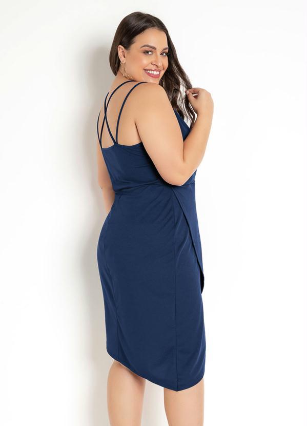 Moda Pop - Vestido Marinho com Alcinhas e Transpasse 6